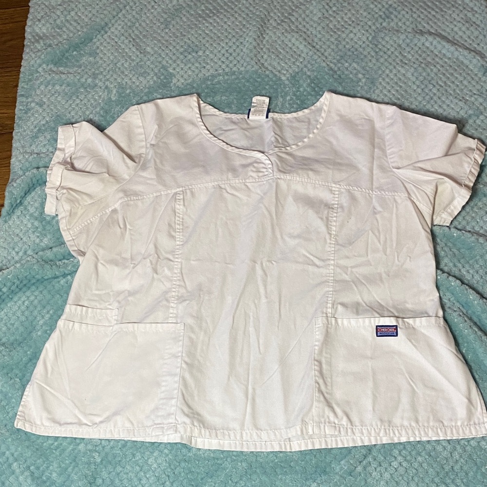 Women's Classic White Scrub Top